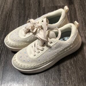 Lucky Step Air Cooled Iridescent Beaded Platform Sneakers - Size 7
